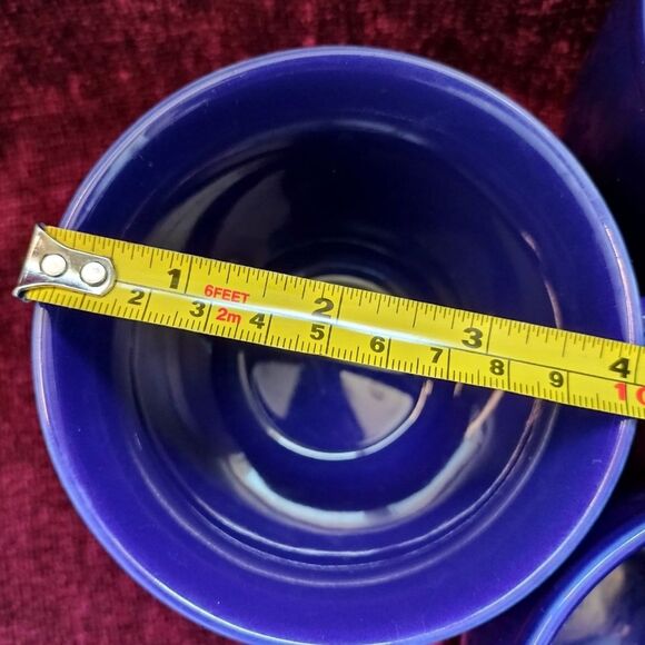 Sur La Table Everyday Stoneware Blue Coffee Mugs Set of Four - Picture 2 of 7